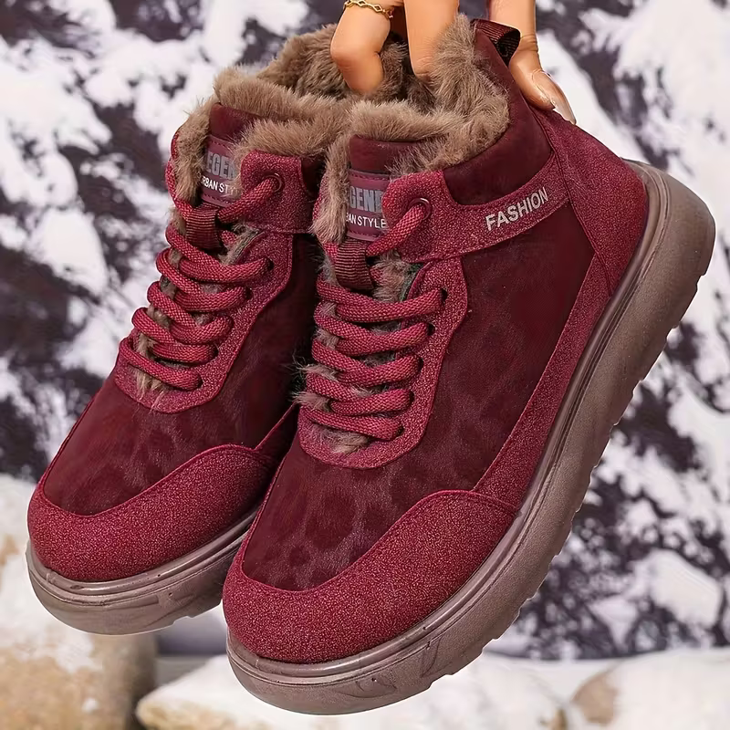 Elizia – Snørestøvletter Med Tykk Såle