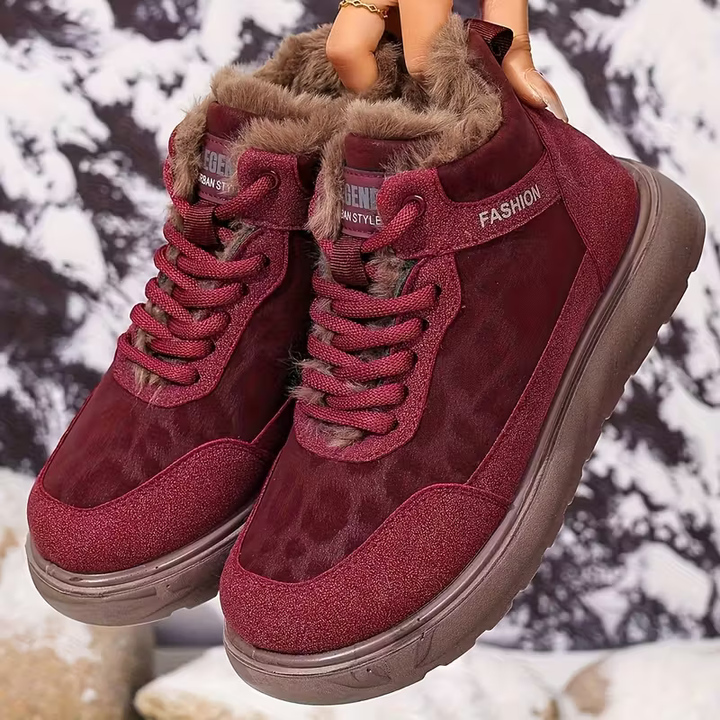 Elizia – Snørestøvletter Med Tykk Såle