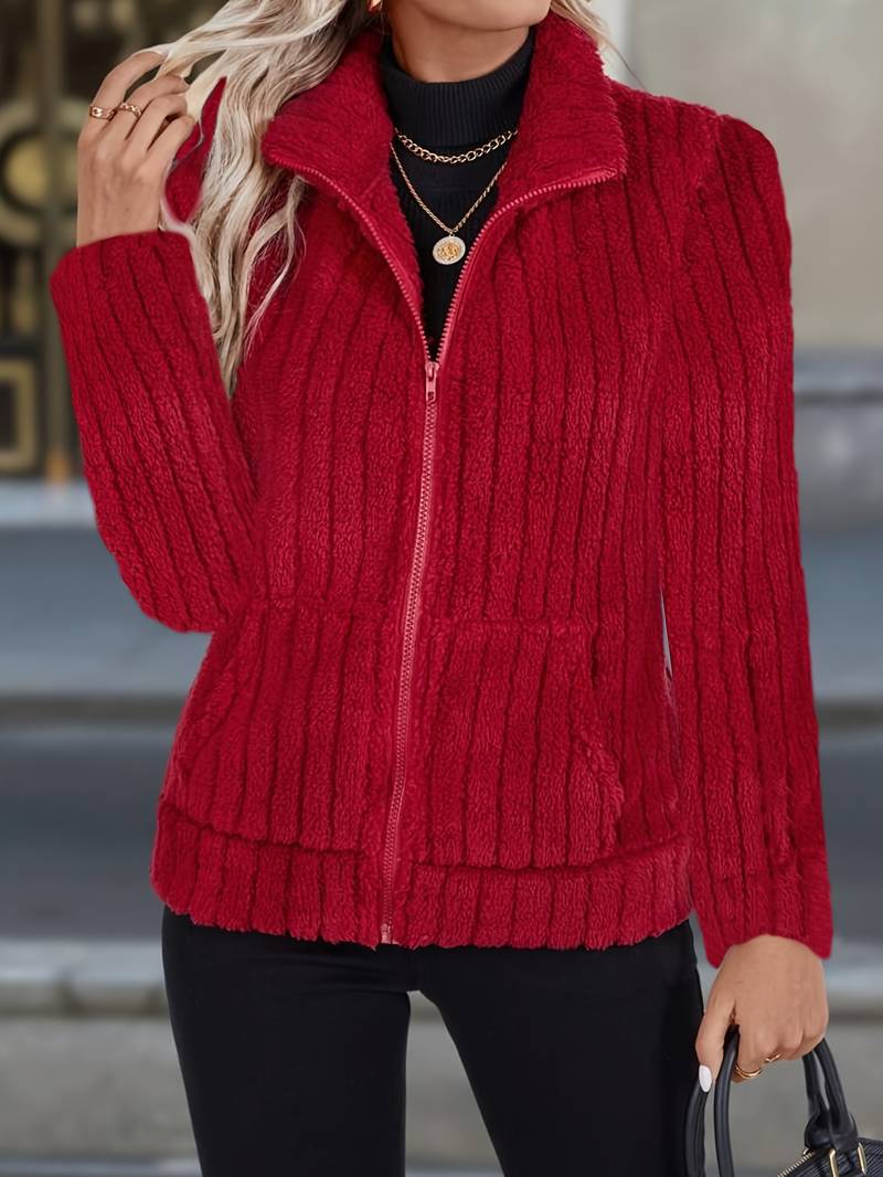 Zoharia - Stilig Vinterjakke Med Lange Ermer og Lomme