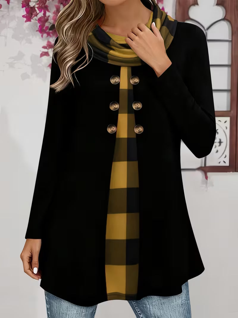 Sahar – T-Skjorte Med Rynket Krage