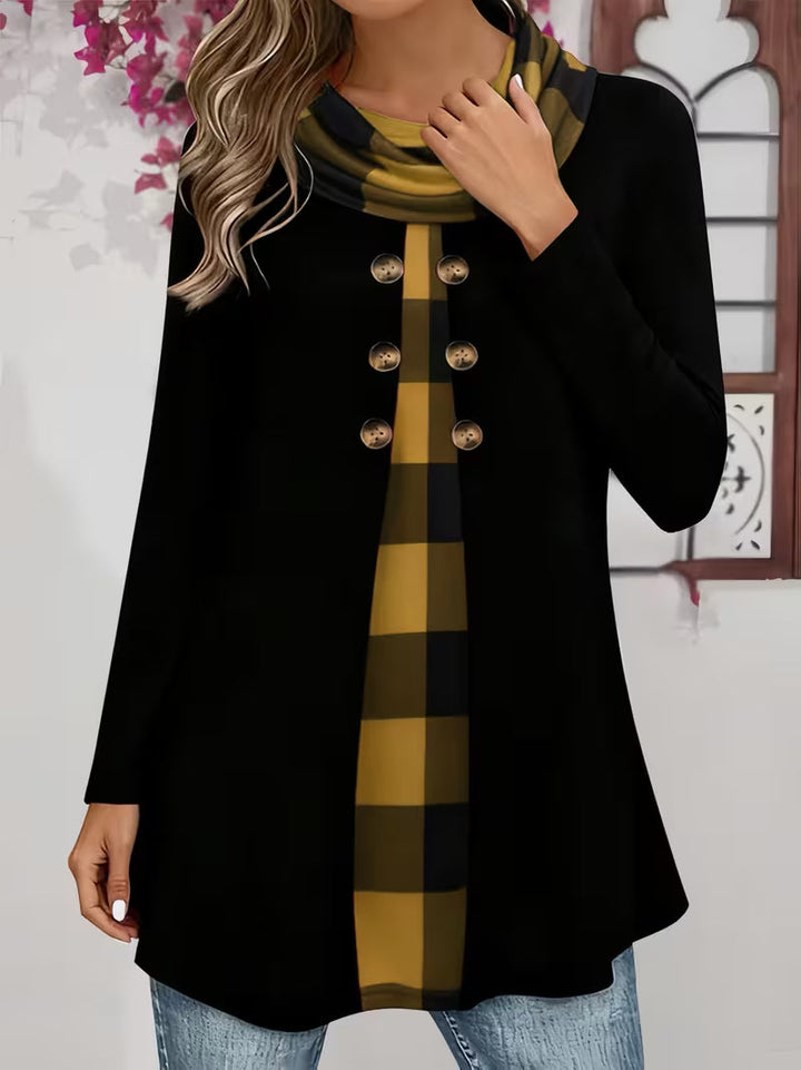 Sahar – T-Skjorte Med Rynket Krage