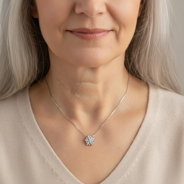 Nyellain - Krystallkjede med Glitrende Snøfnugg