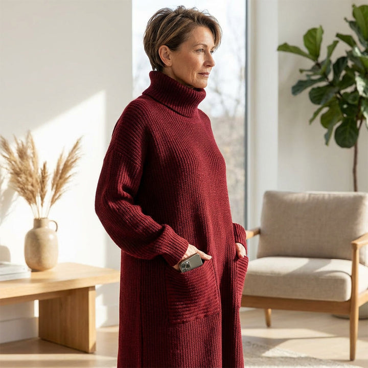 Keeti - Turtleneck-Kjole Med Lommer